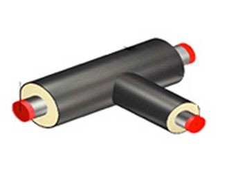 預制直埋保溫三通一般與預制直埋保溫管道配套使用，主要用于保溫直管的分支。預制直埋保溫三通是由高密度聚乙烯外護管、聚氨酯泡沫保溫層及內工作鋼管緊密結合而成。預制直埋保溫三通的外層采用聚氨酯作為保溫材料，